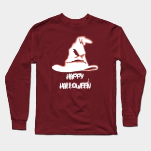 Happy Halloween Crazy Witch Hat Long Sleeve T-Shirt
